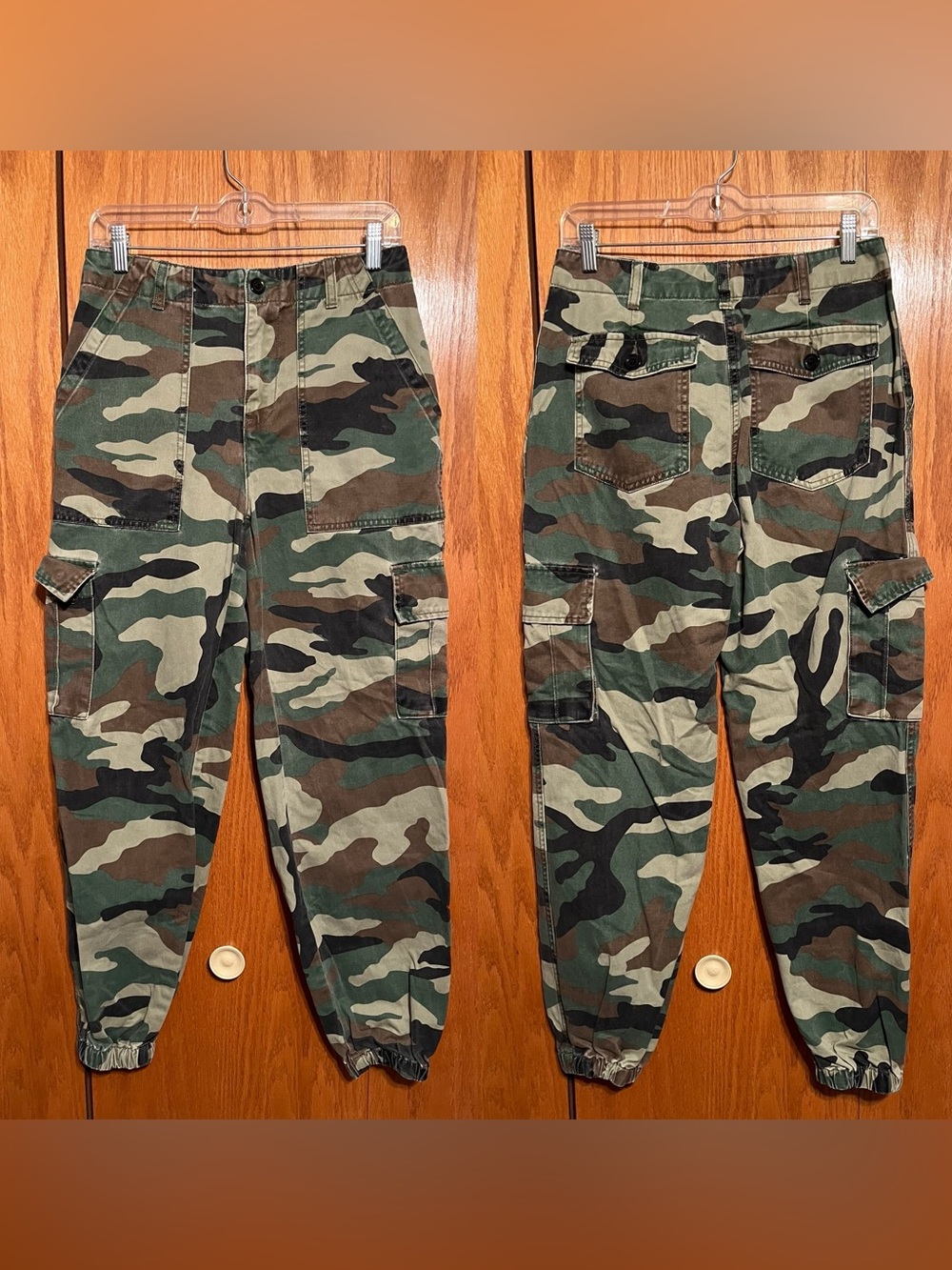 Forever 21 Camo Cargo Jogger Pants - Green, Brown, Black